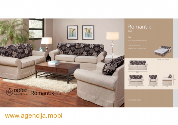 romantic trosed dvosed i fotelja