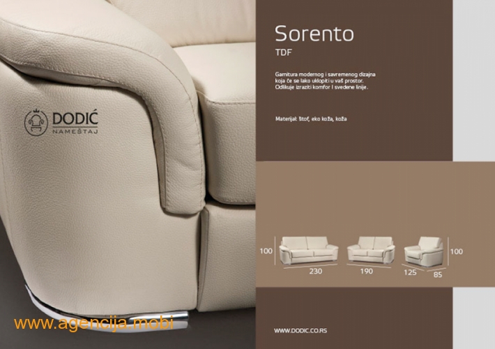 Sorento Trosed Dvosed i Fotelja