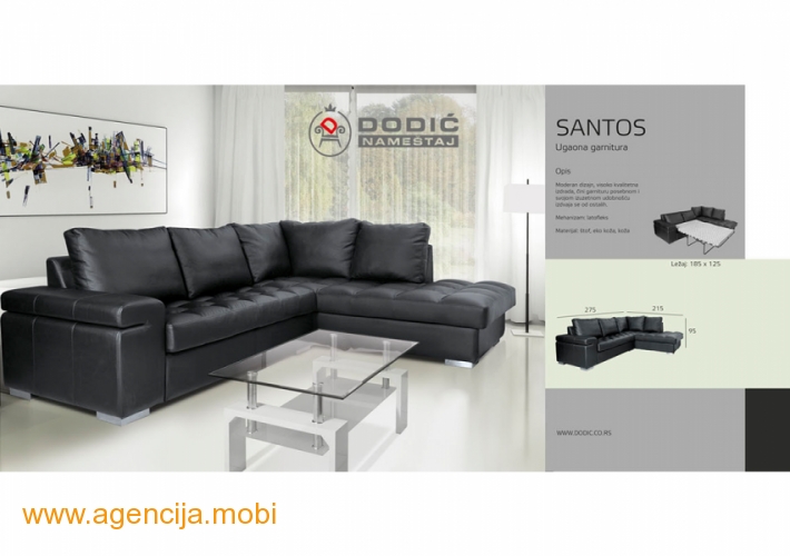 Santos ugaona garnitura