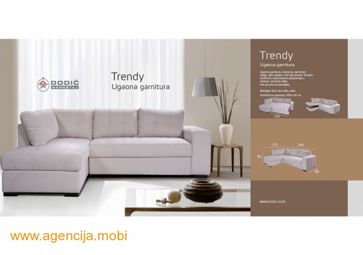 Trendy Trendi ugaona garnitura